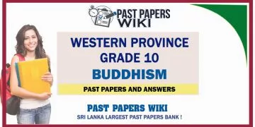 Western Province Grade 10 Buddhism Past Papers - Sinhala Medium