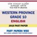 Western Province Grade 10 English Third Term Paper 2016 – English Medium