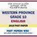 Western Province Grade 10 English Third Term Paper 2018 – English Medium