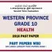 Western Province Grade 10 Health Second Term Paper 2016 – English Medium