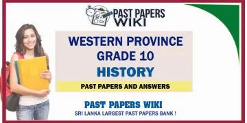 Western Province Grade 10 History Past Papers - Sinhala Medium