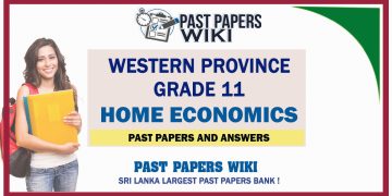 Western Province Grade 11 Home Economics Past Papers - Sinhala Medium