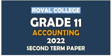 Royal College Grade 11 Business And Accounting Studies Second Term Paper 2022 Tamil Medium