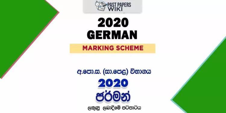 2020 O/L German Marking Scheme2020 O/L German Marking Scheme