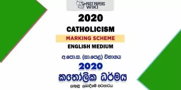 2020 OL Catholicism Marking Scheme English Medium