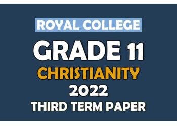 Royal College Grade 11 Christianity Second Term Paper 2022 Tamil Medium