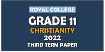Royal College Grade 11 Christianity Second Term Paper 2022 Tamil Medium