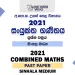 2021 A/L Combined Maths Past Paper | Sinhala Medium