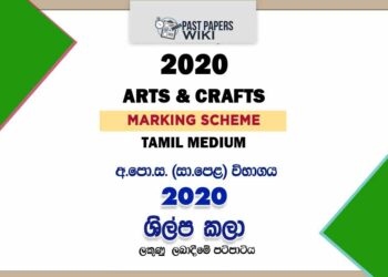 2020 O/L Arts And Crafts Marking Scheme | Tamil Medium