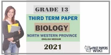 North Western Province Biology 3rd Term Test paper 2021- Grade 13 English Medium