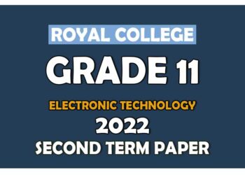 Royal College Grade 11 Design And Electronic Technology Second Term Paper 2022 Sinhala Medium
