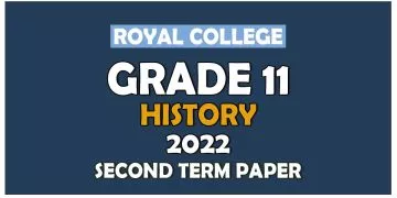 Royal College Grade 11 History Second Term Paper 2022 Tamil Medium