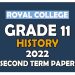 Royal College Grade 11 History Second Term Paper 2022 Tamil Medium