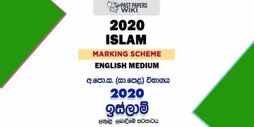 2020 O/L Islam Marking Scheme | English Medium