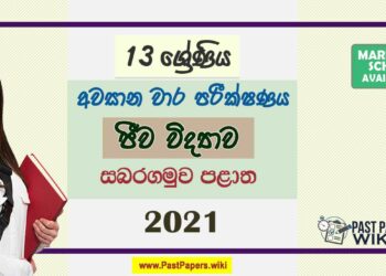 Sabaragamuwa Province Biology 3rd Term Test paper With Answers 2021- Grade 13
