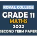 Royal College Grade 11 Mathematics Second Term Paper 2022 | Sinhala Medium