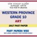 Western Province Grade 10 Art Third Term Paper 2017 – Sinhala Medium