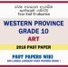 Western Province Grade 10 Art Third Term Paper 2018 – Sinhala Medium