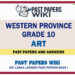 Western Province Grade 10 Art Past Papers - Sinhala Medium