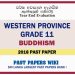 Western Province Grade 11 Buddhism Third Term Paper 2018 – Sinhala Medium