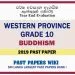 Western Province Grade 10 Buddhism Third Term Paper 2019 – Sinhala Medium