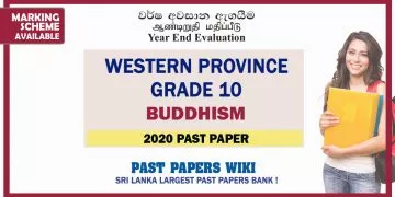 Western Province Grade 10 Buddhism Third Term Paper 2020 – Sinhala Medium