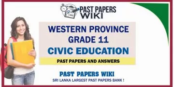 Western Province Grade 11 Civic Education Past Papers - Sinhala Medium