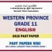Western Province Grade 11 English Second Term Paper 2016 – English Medium