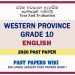 Western Province Grade 10 English Third Term Paper 2020 – English Medium