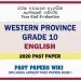 Western Province Grade 10 English Third Term Paper 2020 – English Medium