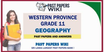 Western Province Grade 11 Geography Past Papers - Sinhala Medium