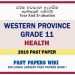 Western Province Grade 11 Health Third Term Paper 2019 – Sinhala Medium