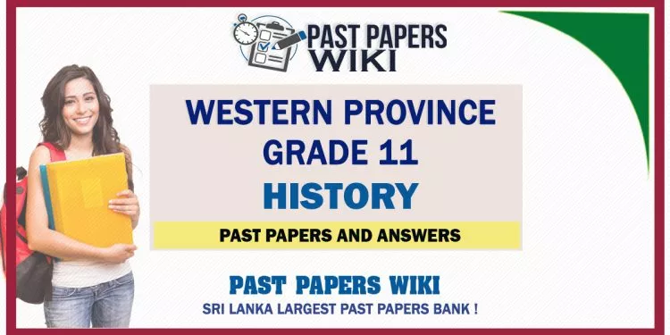Western Province Grade 11 History Past Papers - Sinhala Medium