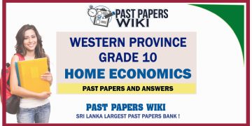 Western Province Grade 10 Home Economics Past Papers - Sinhala Medium