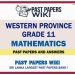 Western Province Grade 11 Mathematics Past Papers - Sinhala Medium