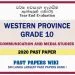 Western Province Grade 10 Communication And Media Studies Third Term Paper 2020 – Sinhala Medium