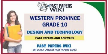 Western Province Grade 10 Design And Technology Past Papers - Sinhala Medium