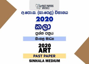 2020 O/L Art Past Paper | Sinhala Medium