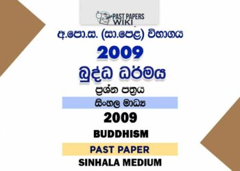 2009 O/L Buddhism Past Paper | Sinhala Medium