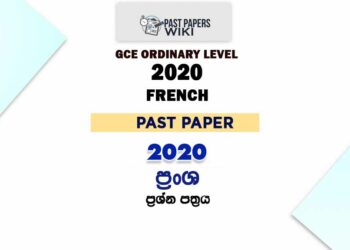 2020 O/L French Past Paper