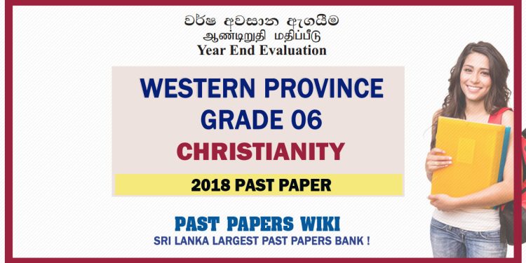 Western Province Grade 06 Christianity Third Term Past Paper 2018