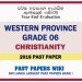 Western Province Grade 06 Christianity Third Term Past Paper 2018