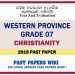 Western Province Grade 07 Christianity Third Term Past Paper 2018