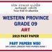 Western Province Grade 09 Art Third Term Past Paper 2019