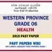 Western Province Grade 06 Health Third Term Past Paper 2019