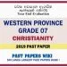 Western Province Grade 07 Christianity Third Term Past Paper 2019