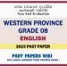 Western Province Grade 08 English Third Term Past Paper 2019