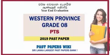 Western Province Grade 08 Practical And technical studies Third Term Past Paper 2019