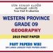 Western Province Grade 09 Geography Third Term Past Paper 2019
