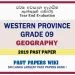 Western Province Grade 09 Geography Third Term Past Paper 2019